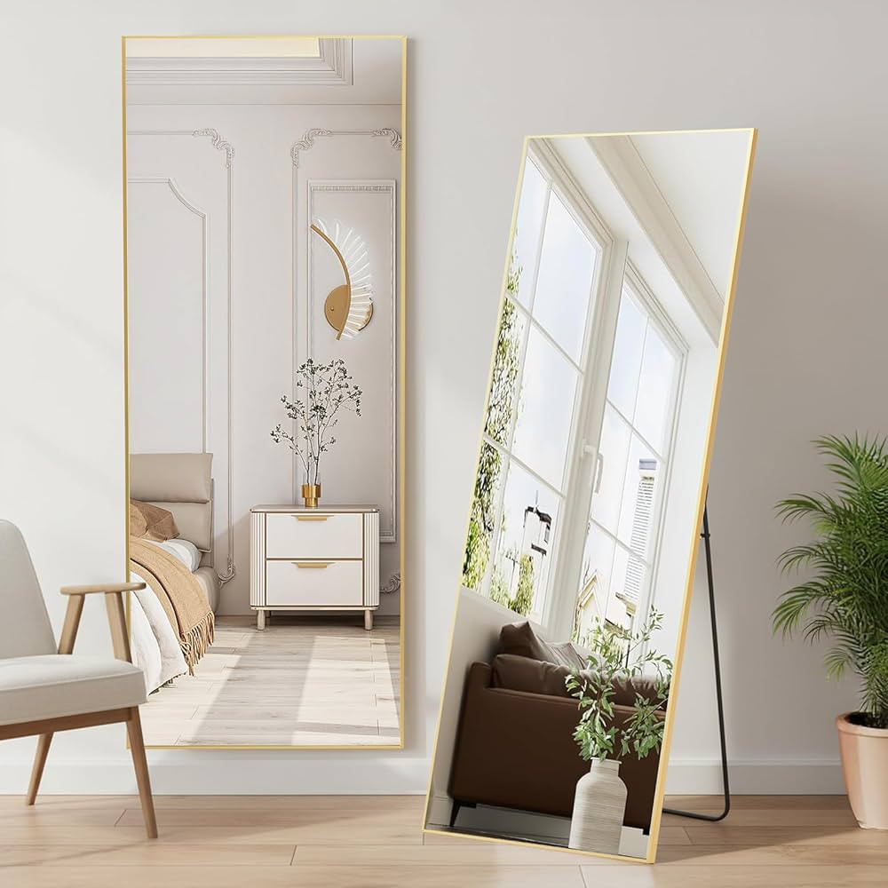 NEWBULIG Full Length Mirror, Upgraded Body Wall Mirrors with Shatter-Proof Glass, Floor Standing ... | Amazon (US)