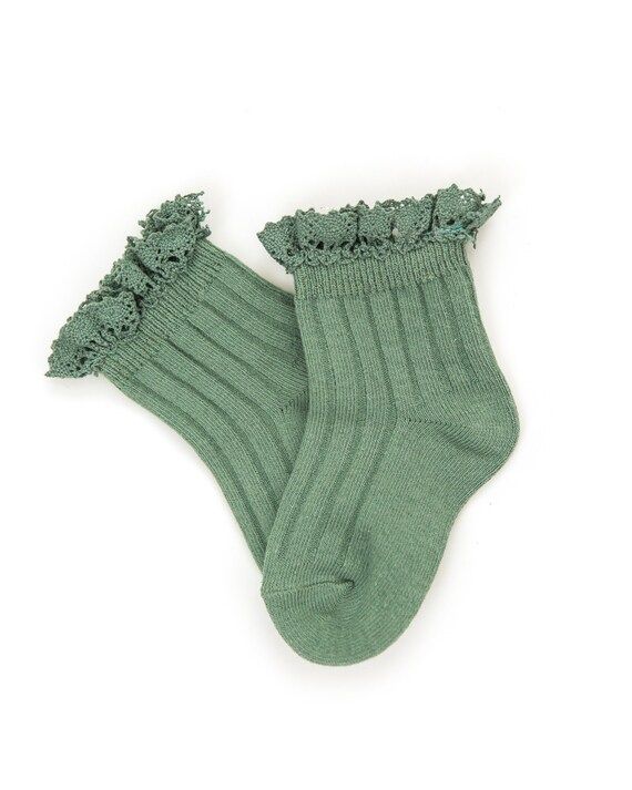 Baby Girl Socks in Soft Green Baby Girl Socks Baby Girl Ankle | Etsy | Etsy (US)