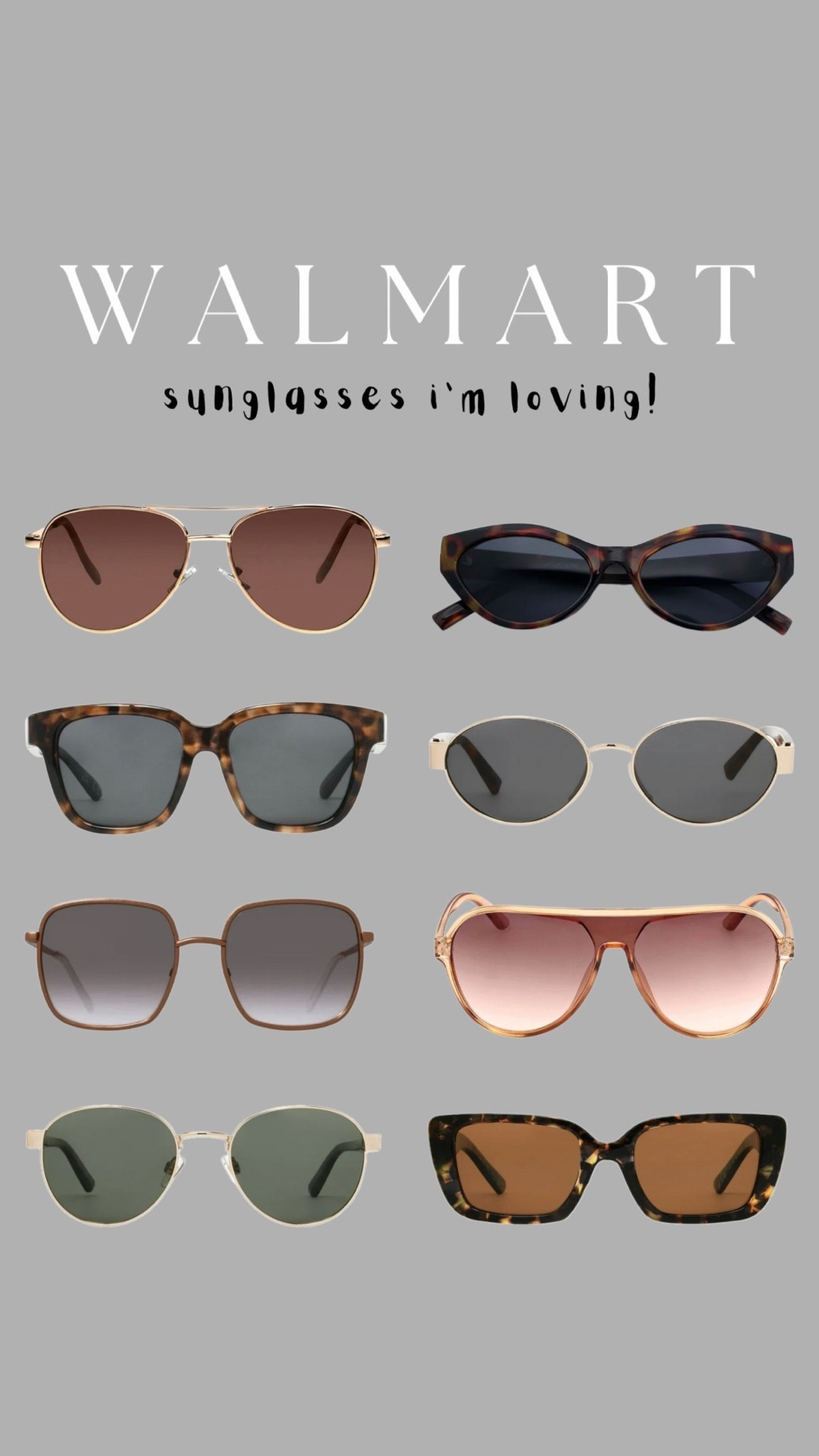 Walmart sunglasses I’m loving




Sunglasses. Summer style. Accessories. Affordable fashion. Budget style.

#LTKSeasonal #LTKdayinmylife #LTKgrwm