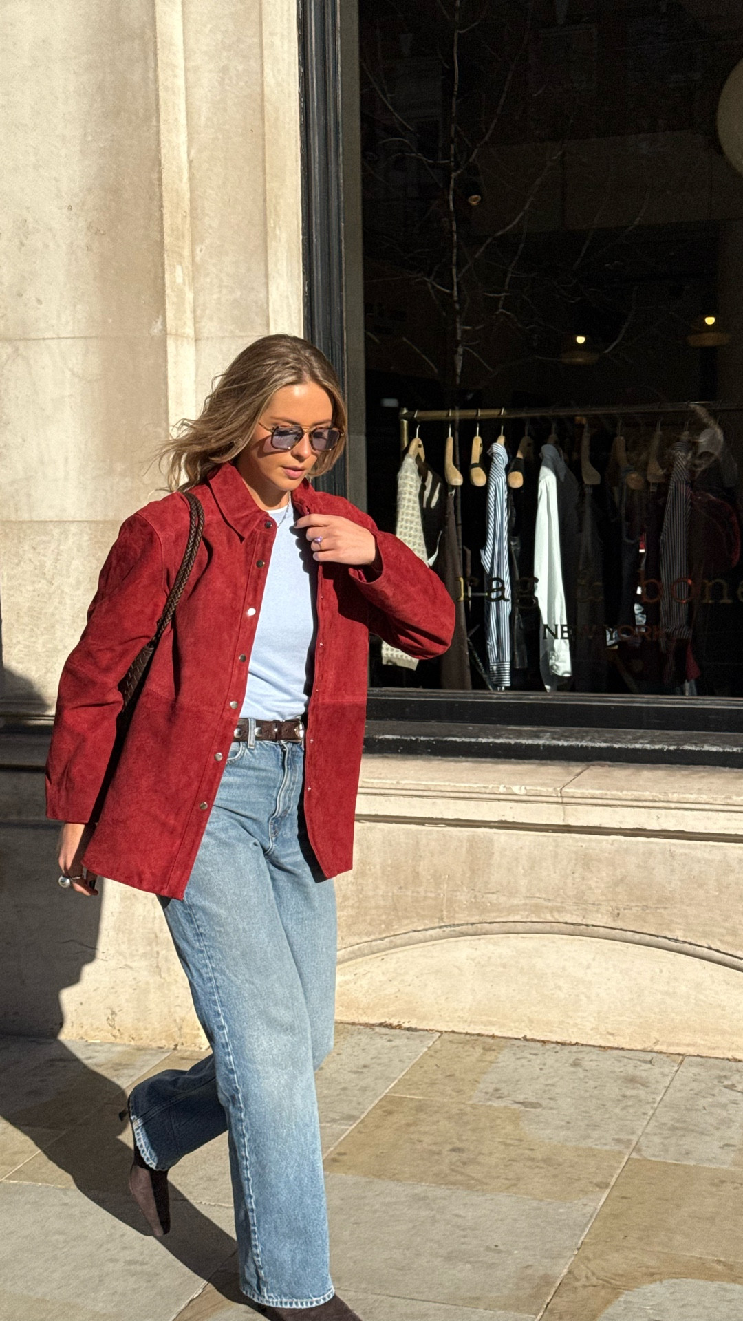 My new favourite colour combo 🍅❄️

Topshop, suede shirt, red shirt, autumn outfit, winter outift, baby blue, lightweight knit, straight leg jean, cos, massive dutti, everyday outfit, stud belt, brown bag, autumn tones, red lacquer, brown suede boots, kitten heels 

#LTKuk #LTKwinter #LTKautumn