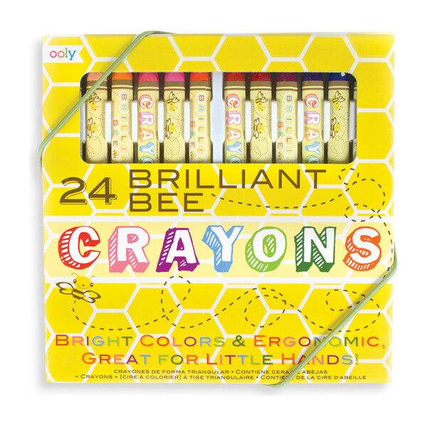 Brilliant Bee Crayons, 24 Pack | Maisonette