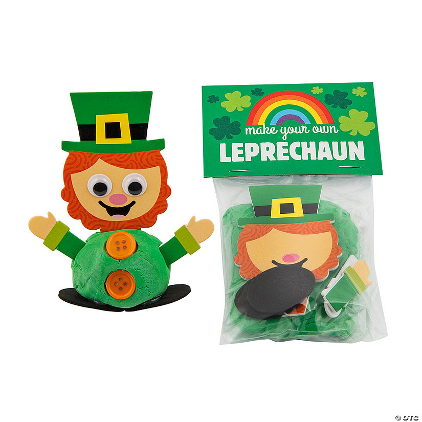 St. Patrick’s Day Make Your Own Leprechaun Handout Air Dry Clay Craft Kit - Makes 12 | Oriental Trading Company