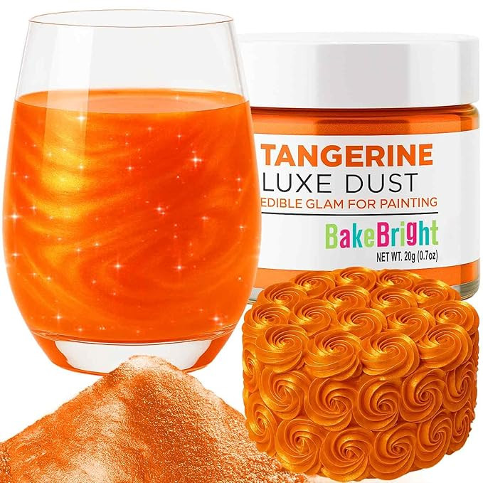 Bulk (20g) Orange Luster Dust Edible Glitter for Cocktails | Premium Edible Orange Luster Dust fo... | Amazon (US)