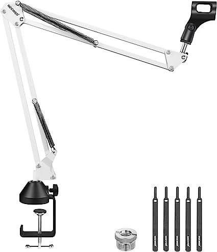 NEEWER Microphone Arm Stand, Suspension Boom Scissor Mic Arm Stand with 3/8" to 5/8" Screw and Ca... | Amazon (US)