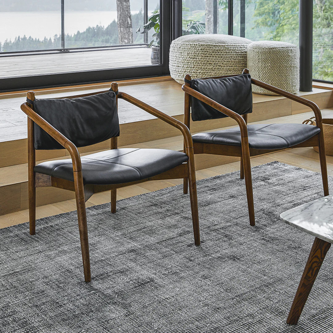 Lento 25" Leather Lounge Chair - Black | Article