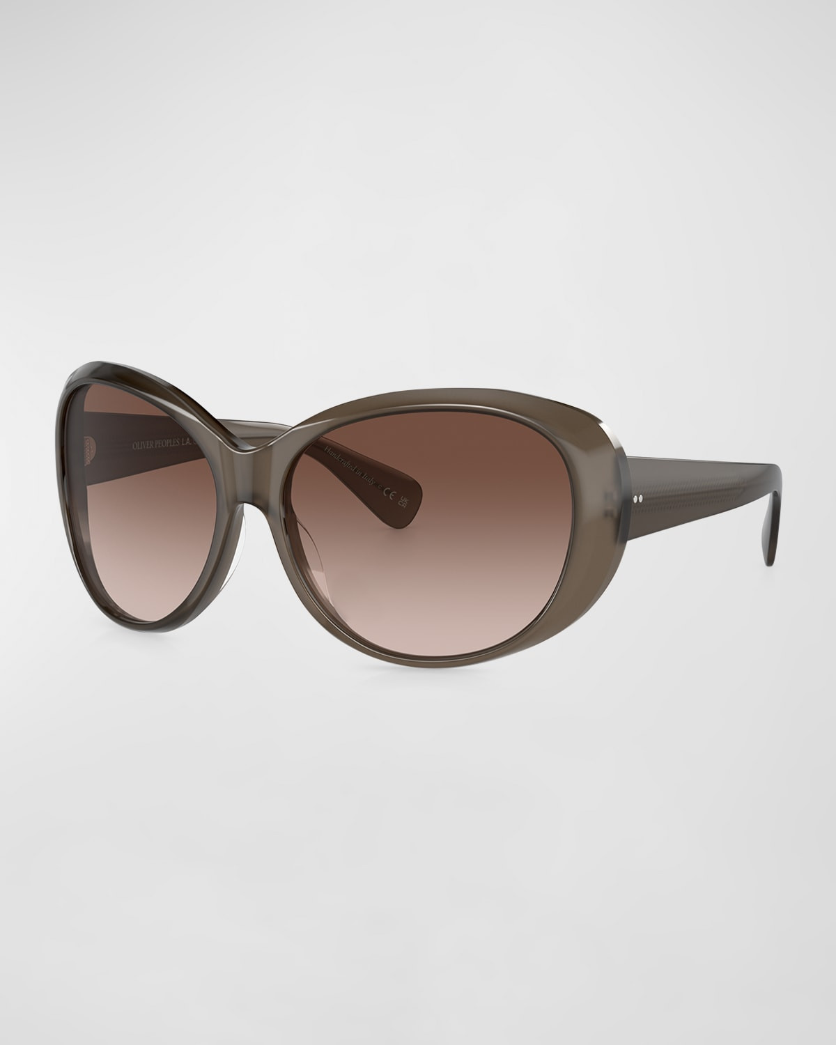 Maridan Gradient Acetate & Plastic Round Sunglasses | Neiman Marcus