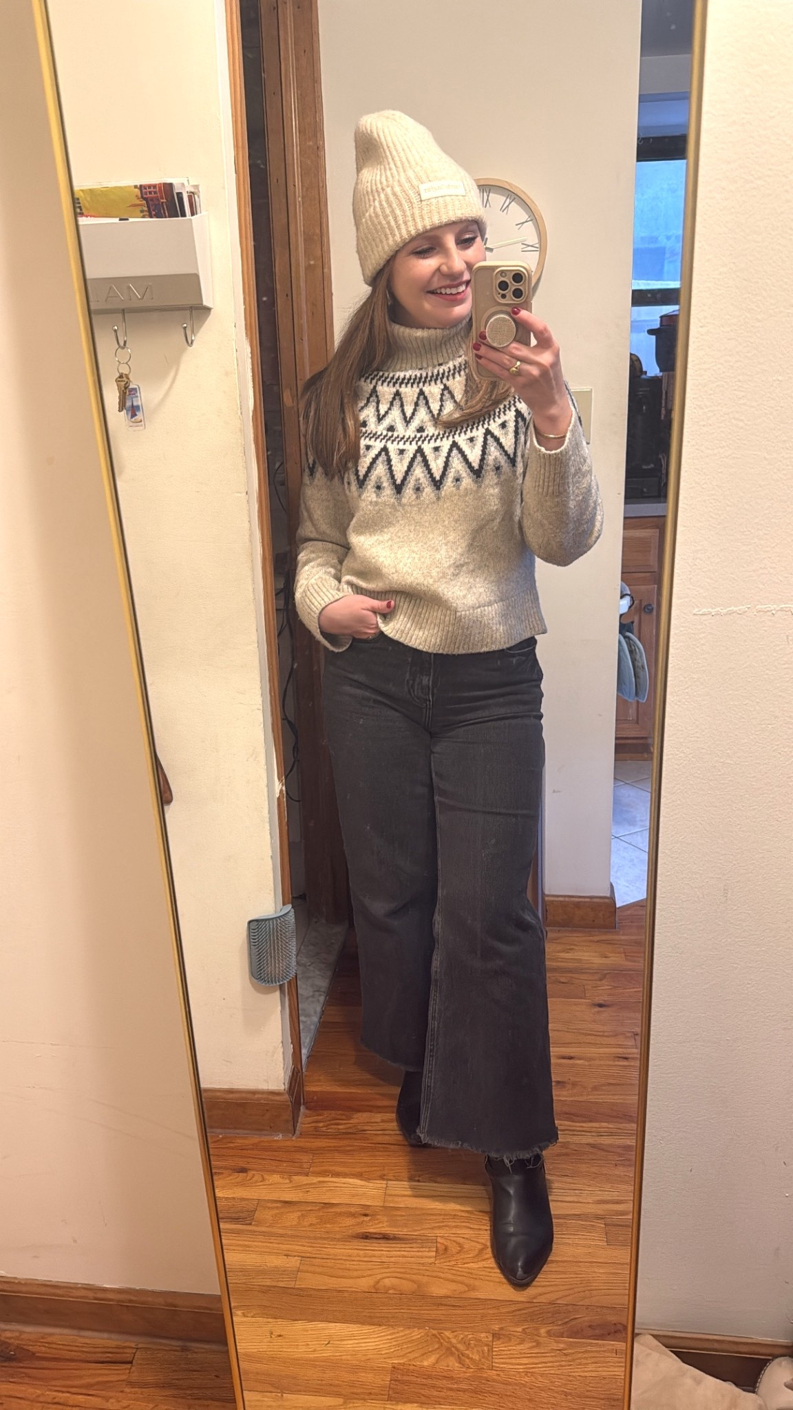 Chilly day casual outfit! ❄️ Fair isle sweater, dark gray jeans, black boots 

#LTKFindsUnder100 #LTKootd