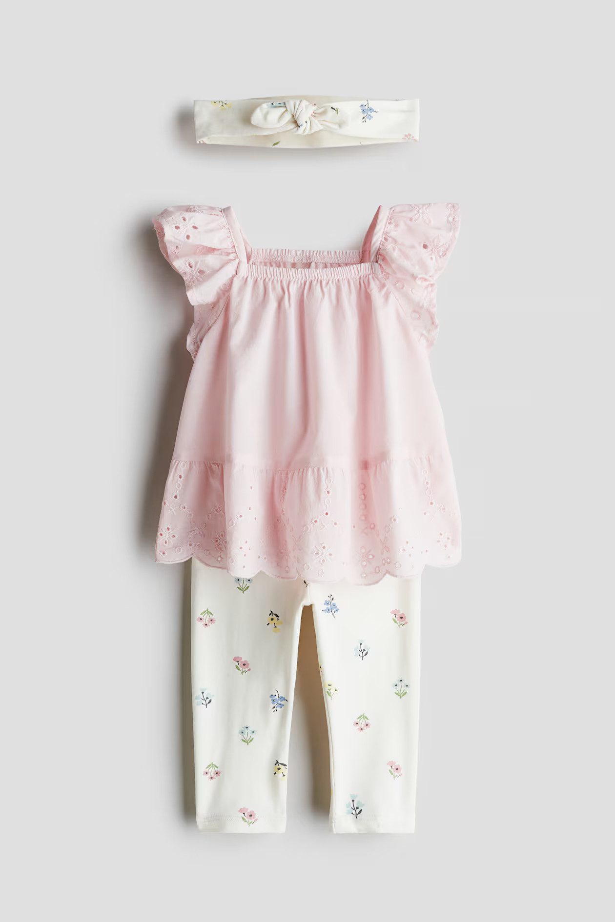 3-piece cotton set - Rosa/Geblümt - Kids | H&M AT | H&M (DE, AT, CH, NL, FI)