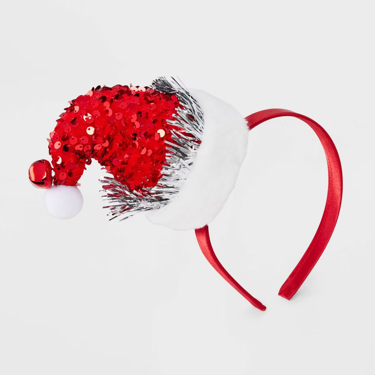 Girls' Sequins Santa Hat Headband - Cat & Jack™ Red | Target