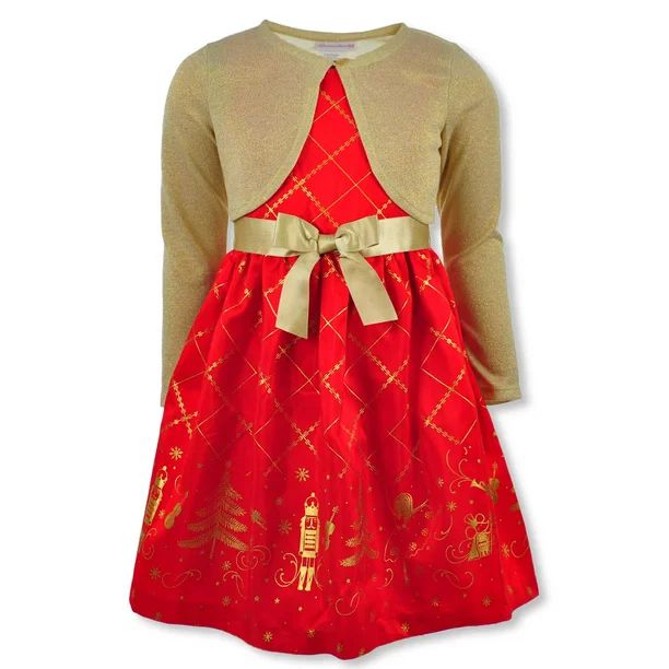 Bonnie Jean Girls' 2-Piece Nutcracker Sleeveless Stripe Dress - red, 16 (Big Girls) - Walmart.com | Walmart (US)