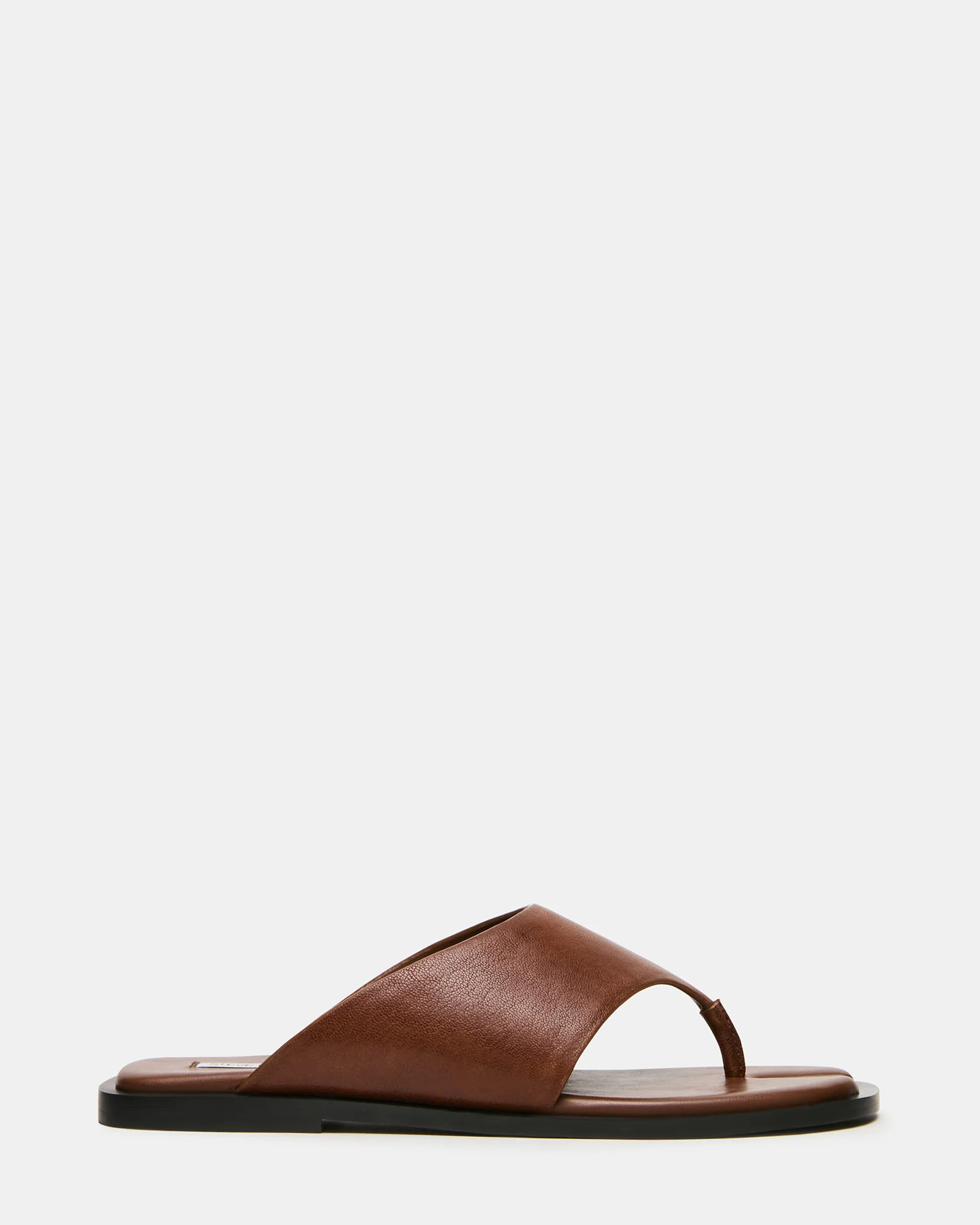 ILLIA Cognac Leather Tabi-Inspired Thong Women's Sandal | Steve Madden (US)