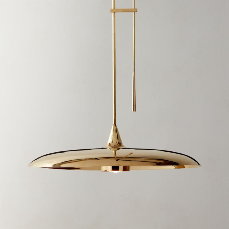 Brio Modern Polished Brass Pendant Light + Reviews | CB2 | CB2