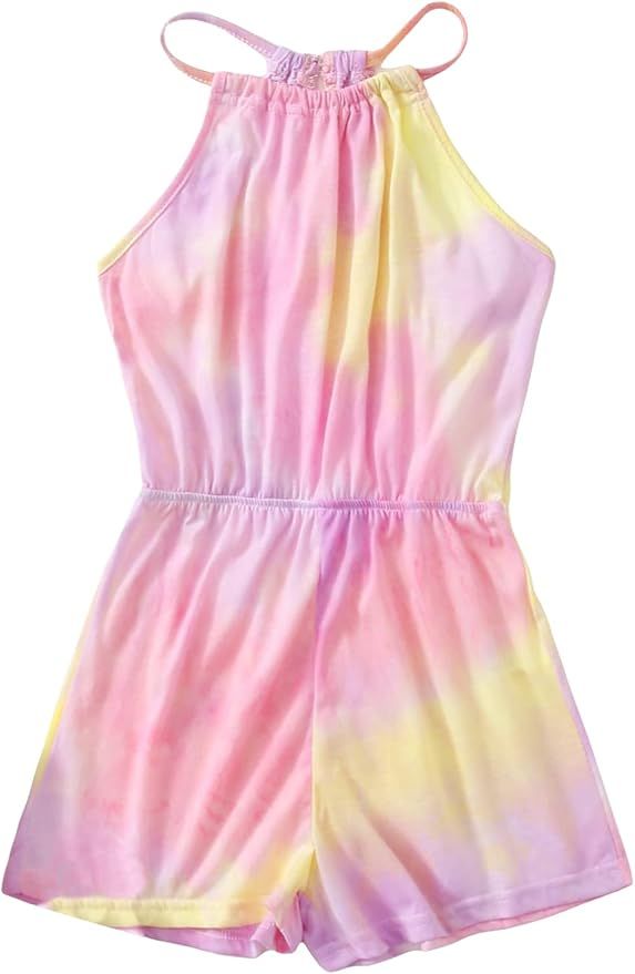 SOLY HUX Girl's Casual Summer Halter Romper Sleeveless Jumpsuit | Amazon (US)