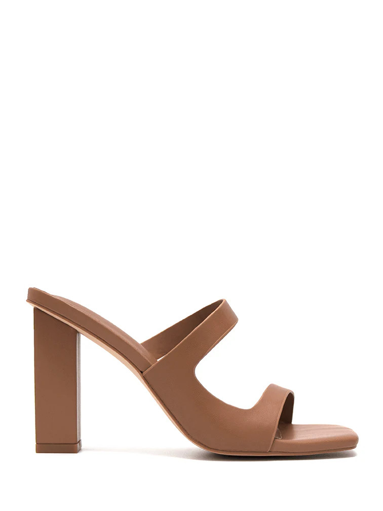 AMBER Tan Heels | Covet Shoes