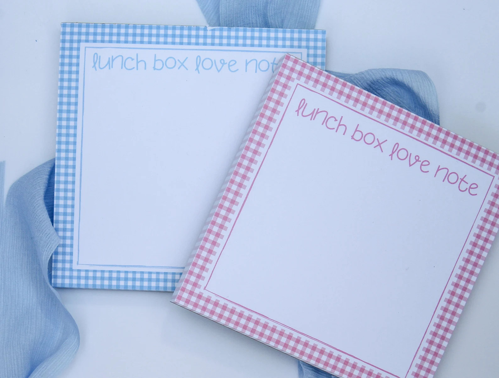 Lunch Box Love Notes Notepad / Kids / School / Gingham | Etsy (US)