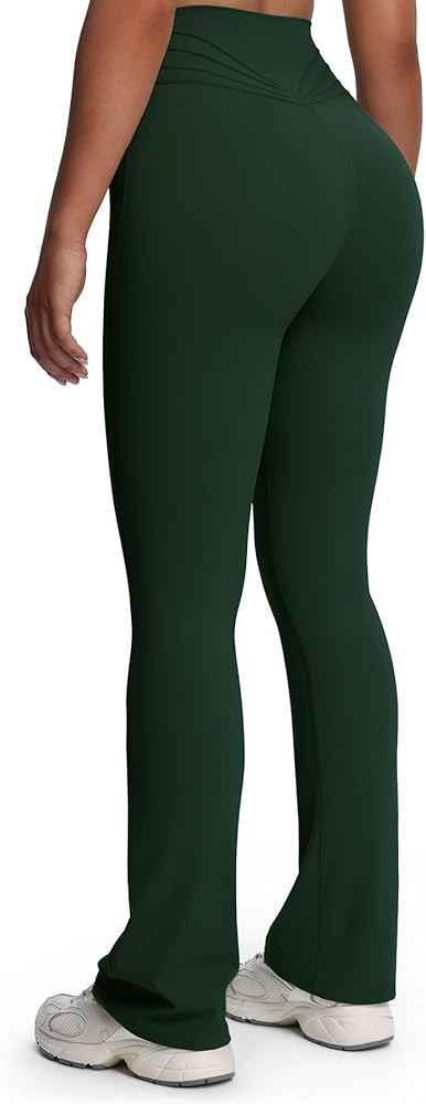 Aoxjox Flare Leggings for Women Trinity Tummy Control High Waisted Wide Leg Yoga Pants 29"/31"/33... | Amazon (US)