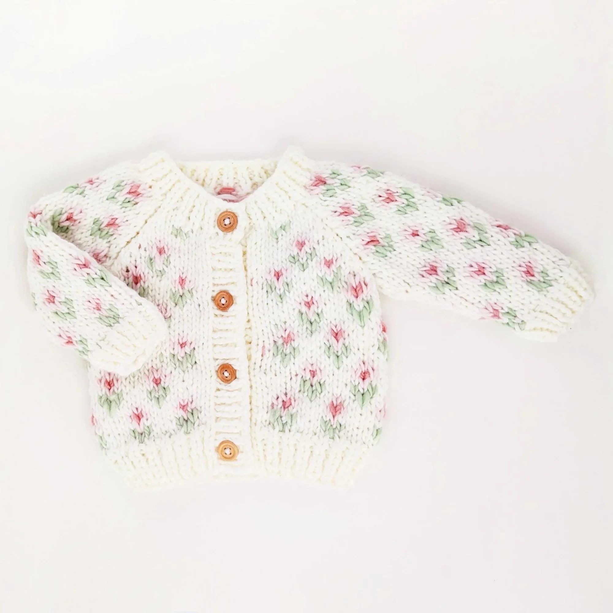 Bitty Blooms Cardigan Knit Sweater, Blush | SpearmintLOVE