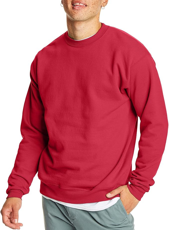 Hanes EcoSmart Fleece, Cotton-Blend Pullover, Crewneck Sweatshirt for Men, 1 Or 2 Pack | Amazon (US)
