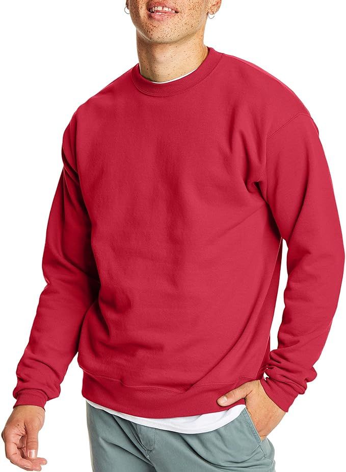 Hanes EcoSmart Fleece, Cotton-Blend Pullover, Crewneck Sweatshirt for Men, 1 Or 2 Pack | Amazon (US)