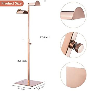 Polmart Countertop Adjustable Double Arm Handbag Purse Display Stand with Crescent Handles - Rose... | Amazon (US)