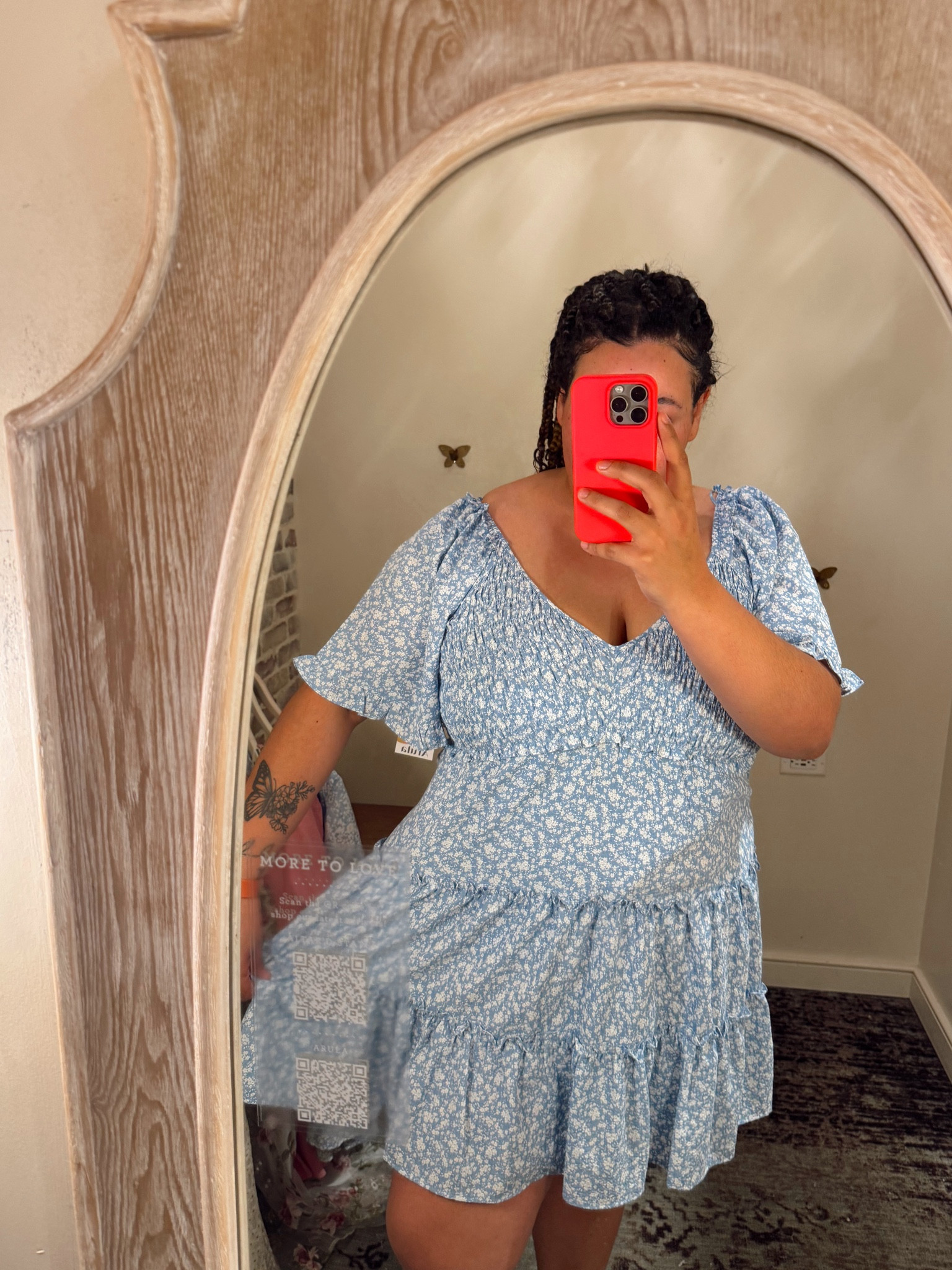 Loving this blue floral dress from Arula! 🌸🌻🌺🍀 I’m 5’10 and typically a 2X (I’m wearing a B) 

#LTKplussize #LTKstyletip #LTKworkwear