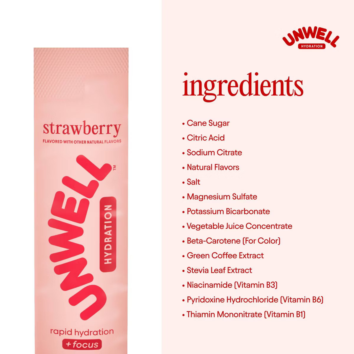 Unwell Hydration Electrolyte Stick Pack for Rapid Hydration - 8pk | Target