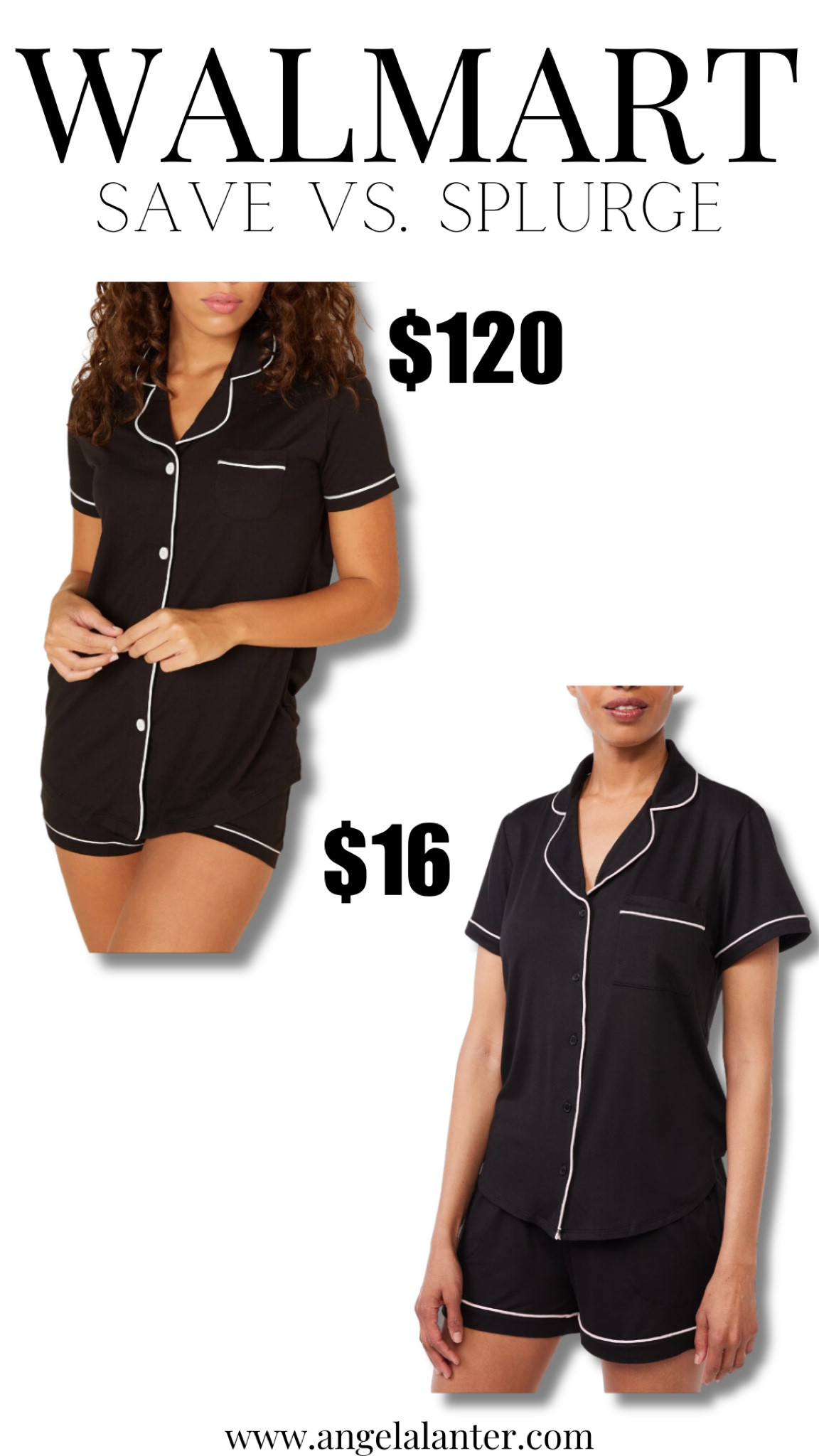 Walmart find: dupes for the $120 Cosabella pj set that I LOVE! This Walmart set comes in multiple colors, is size inclusive, and is only $16.🙌🏼 Awesome save option and great for bridal parties. 🫶

#LTKFind #LTKGiftGuide #LTKwedding