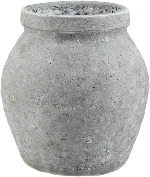 Serene Spaces Living Antique Ashen Stamnos Cement Vase, Grey Concrete Floral Vase, Home, Office D... | Amazon (US)