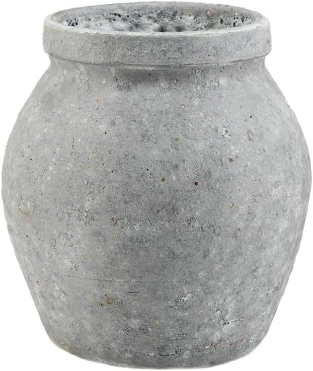 Serene Spaces Living Antique Ashen Stamnos Cement Vase, Grey Concrete Floral Vase, Home, Office D... | Amazon (US)