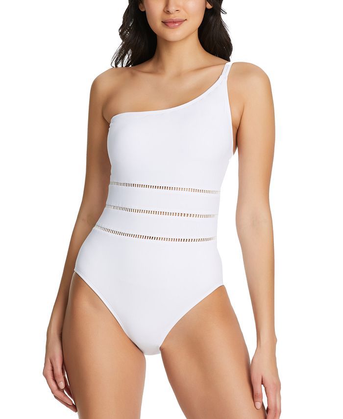 Bleu by Rod Beattie Behind the Seams One-Shoulder One-Piece Swimsuit & Reviews - Swimsuits & Cove... | Macys (US)