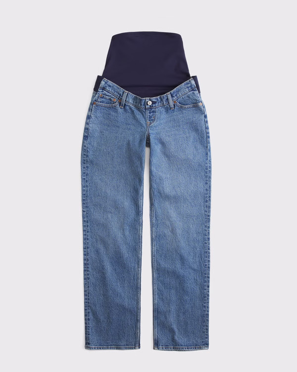 Maternity Ankle Straight Jean | Abercrombie & Fitch (US)