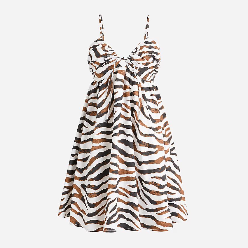 Keyhole mini dress in zebra stripe | J.Crew US