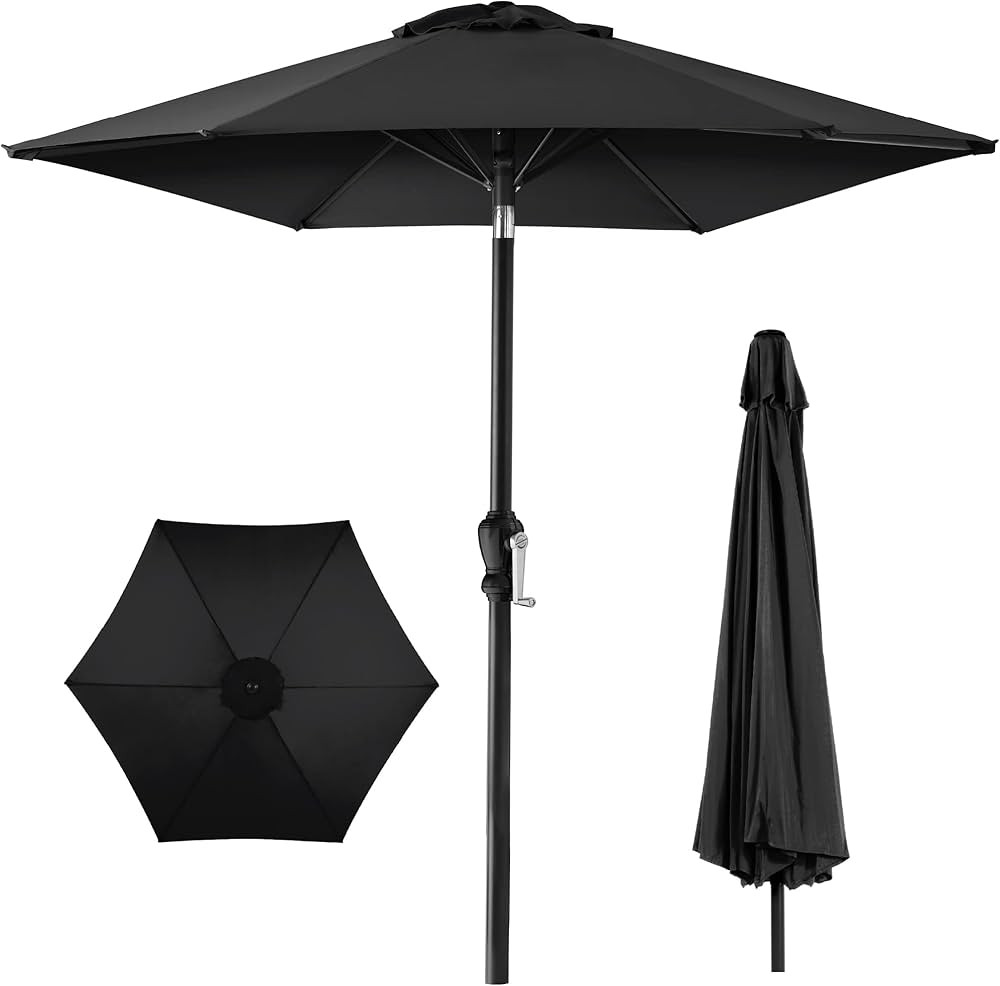 Best Choice Products 10ft Outdoor Steel Polyester Market Patio Umbrella w/Crank, Easy Push Button... | Amazon (US)