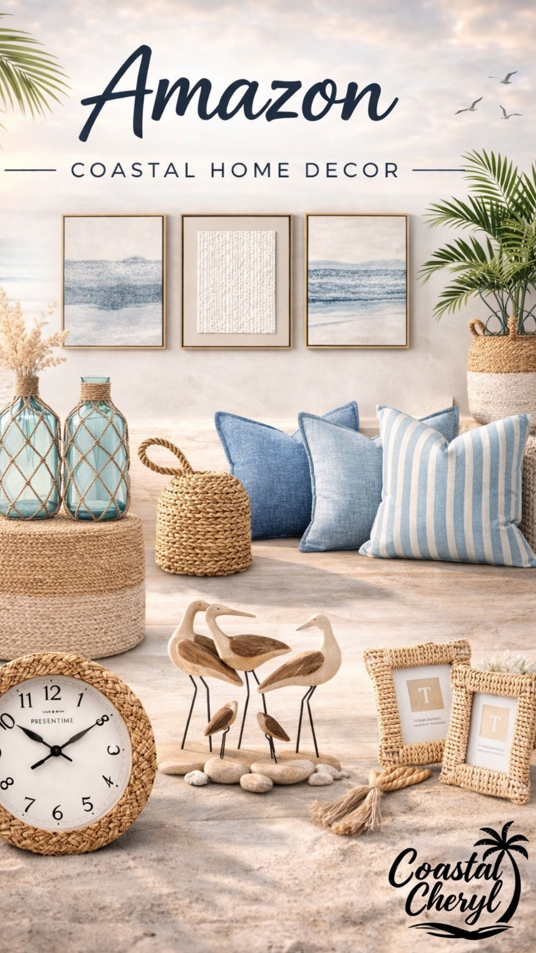 Pretty Coastal Decor finds from Amazon! #coastal #coastaldecor #homedecor 

#LTKmorningroutine #LTKSpringSale #LTKHome
