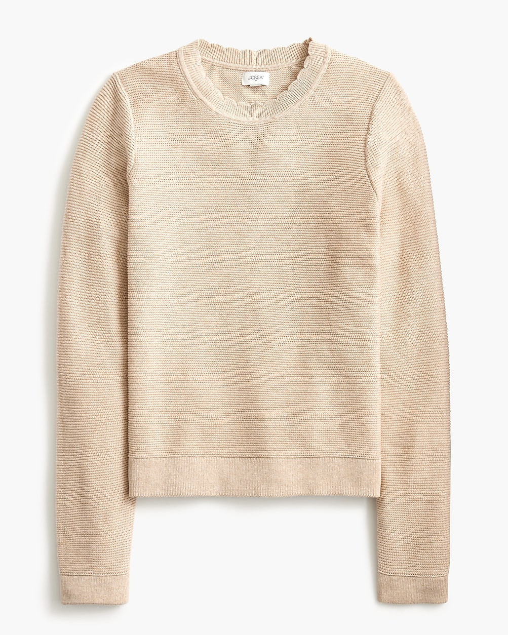 Scalloped crewneck sweater | J.Crew Factory