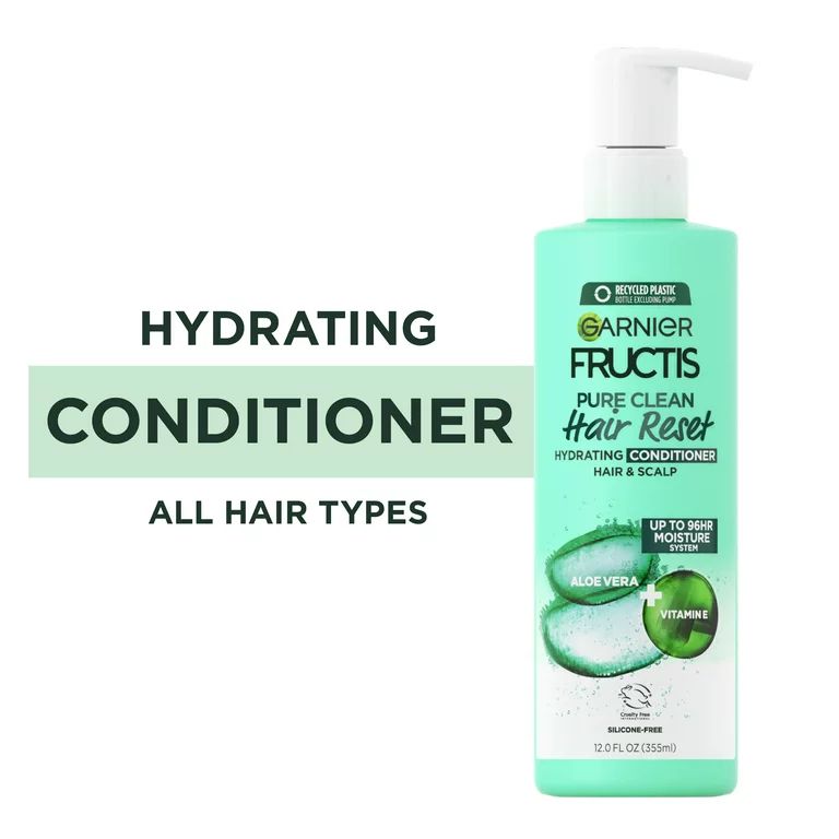 Garnier Fructis Pure Clean Hair Reset Hydrating Conditioner, Aloe, 12 fl oz | Walmart (US)