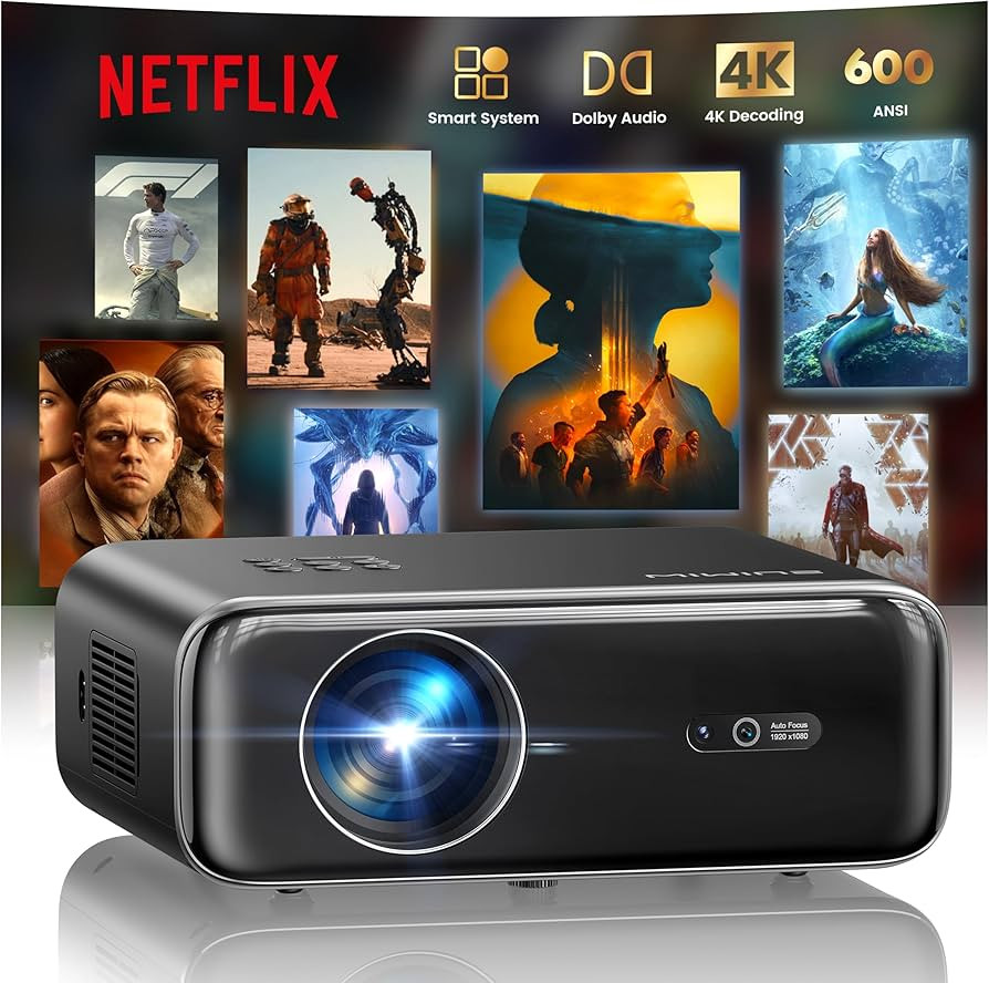 [Built-in Apps/4K Support] Smart Outdoor Projector with WiFi and Bluetooth, Movie Projector, DoIb... | Amazon (US)