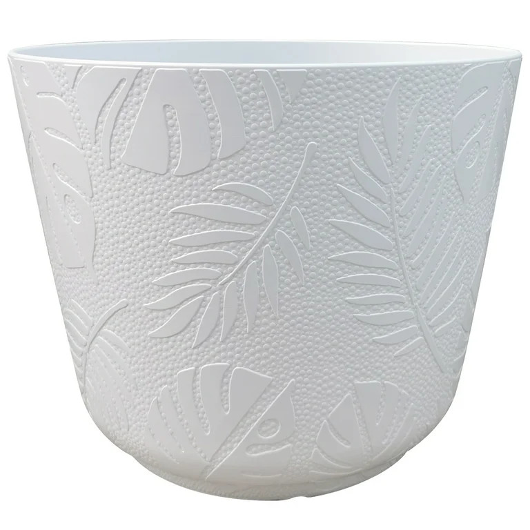 Mainstays Large 16in Diameter Round White Resin Playa Planter | Walmart (US)