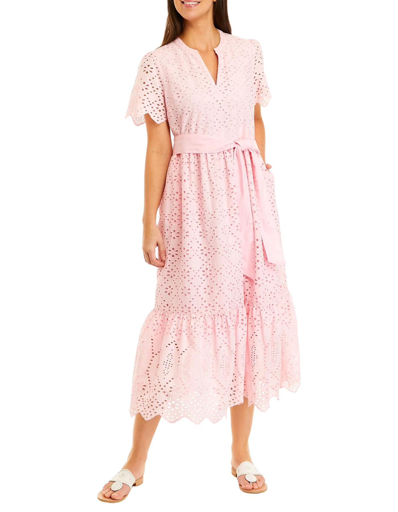 Women's Short Sleeve Eyelet Maxi Dress | Belk