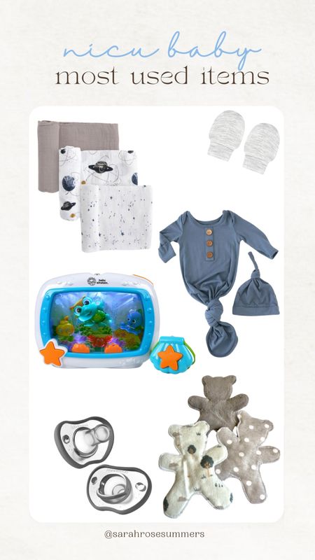 NICU baby most used items: Bonding bears, No scratch no pull mittens (loulou brand fits his little fingers), Hats, Preemie pacis, Swaddle blankets, Wire friendly gowns, easy to wipe down crib side “tv” 

#LTKbaby #LTKbump #LTKfindsunder50