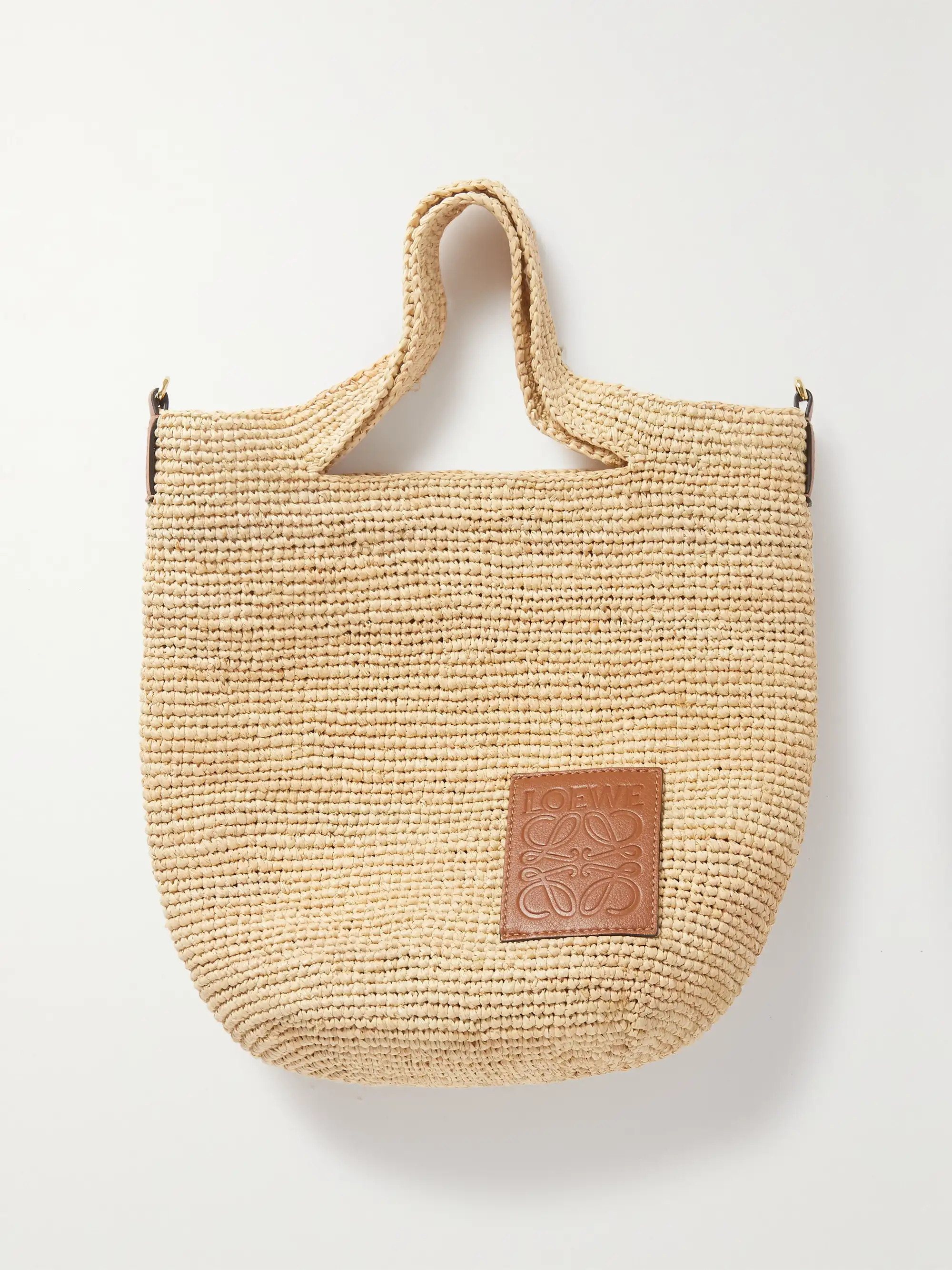 + Paula's Ibiza Slit mini leather-trimmed raffia tote | NET-A-PORTER (UK & EU)