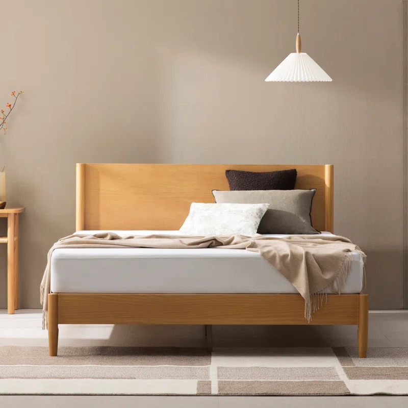 Whitman Solid Wood Low Profile Mid-Century Modern Platform Bed | Wayfair North America