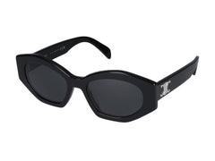 Celine CL40238U Logo-Embellished Oval Sunglasses — Black | Italist Inc.