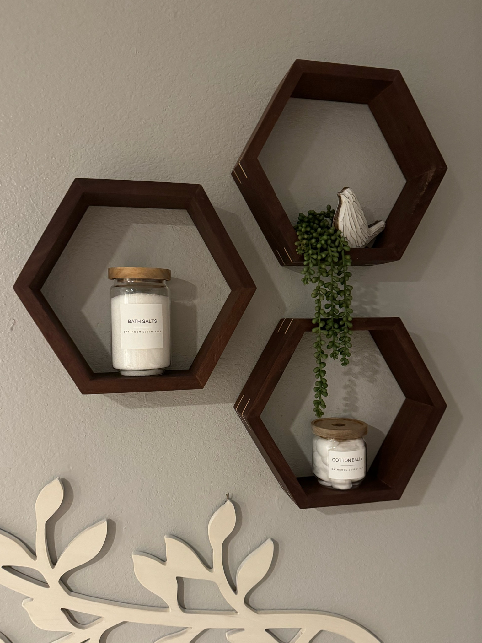 These hexagon shelves are perfect for awkward wall space!  Bonus.- they double as decorative storage!

#LTKfindsunder100 #LTKhome #LTKstyletip