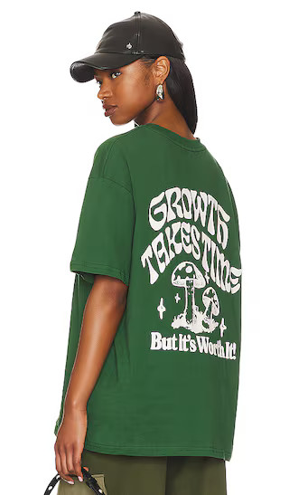 Growth Takes Time Oversized Tee in Fern | Revolve Clothing (Global)