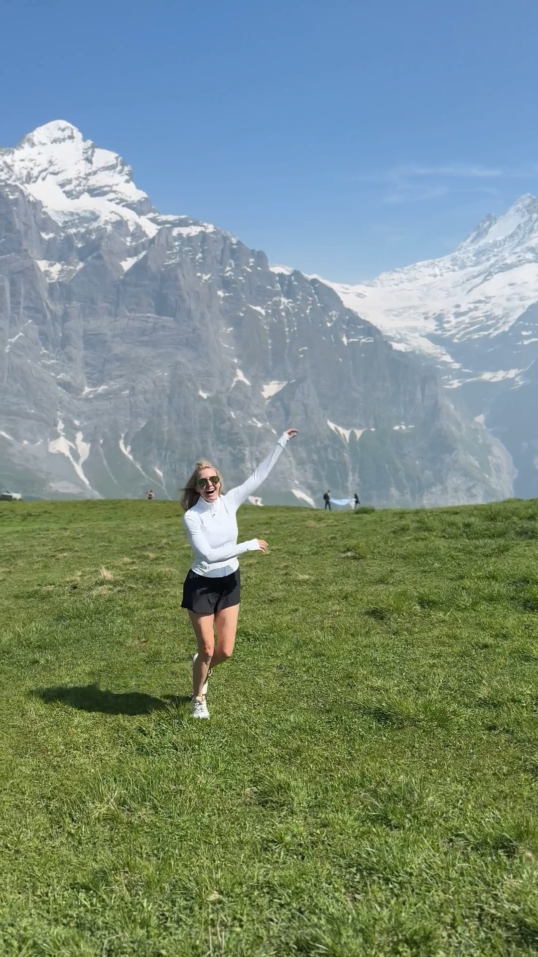 The hills are alive…with the sound of music 🎶 

My favorite day of adventure in Switzerland? An unplanned day of biking and hiking with Elizabeth.

In a perfect world, she would have been old enough for e-bikes… but we braved mountain bikes instead. Full disclosure, we didn’t last long on those bikes, but it was still so much fun.

After returning the bikes, I spotted the gondola to Grindelwald First (pronounced Fear-st) and on a whim, we grabbed tickets and headed to the top. We had lunch at the summit, then decided to hike back down—and wow. The views were absolutely jaw-dropping.

We live in a beautiful mountain town, but the Alps are just… more. More dramatic, more expansive, more breathtaking. It was one of those special moments that was completely unplanned, but totally unforgettable.

Since it was warmer that day, I wore a black one-piece “runsie” by Free People with my white Lululemon zip jacket layered on top, and of course—my trusty Salomon trail runners.

~Erin xo 

#LTKTravel #LTKActive #LTKSeasonal