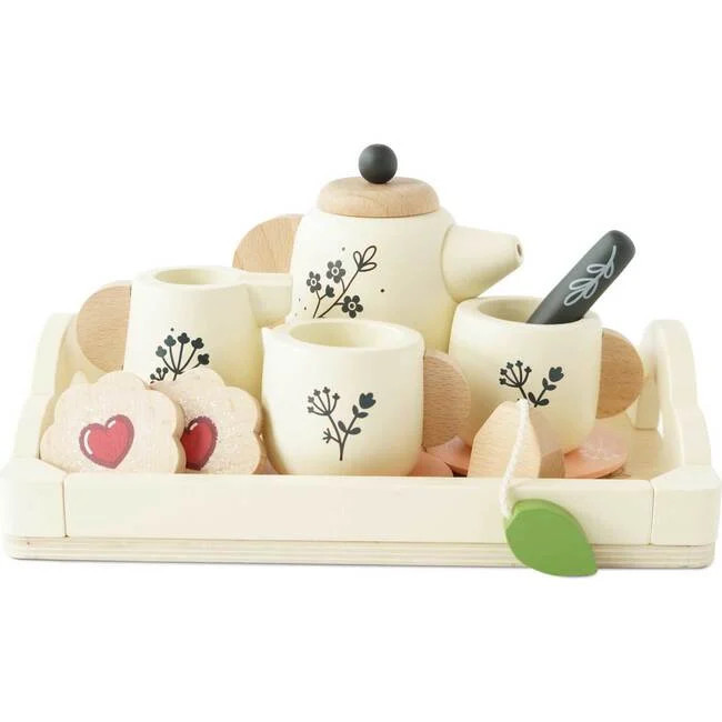 Wooden Tea Set and Tray - Kids Toys | Le Toy Van from Maisonette | Maisonette