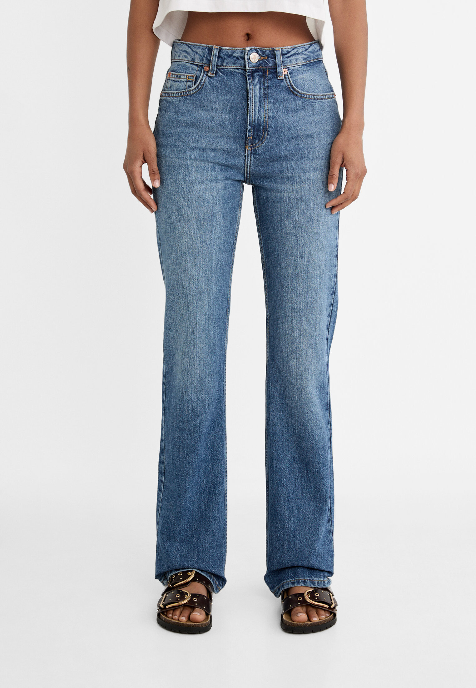 D98 Straight-Fit-Jeans im Vintagelook - Jeans für Damen | Stradivarius Deutschland | Stradivarius DE