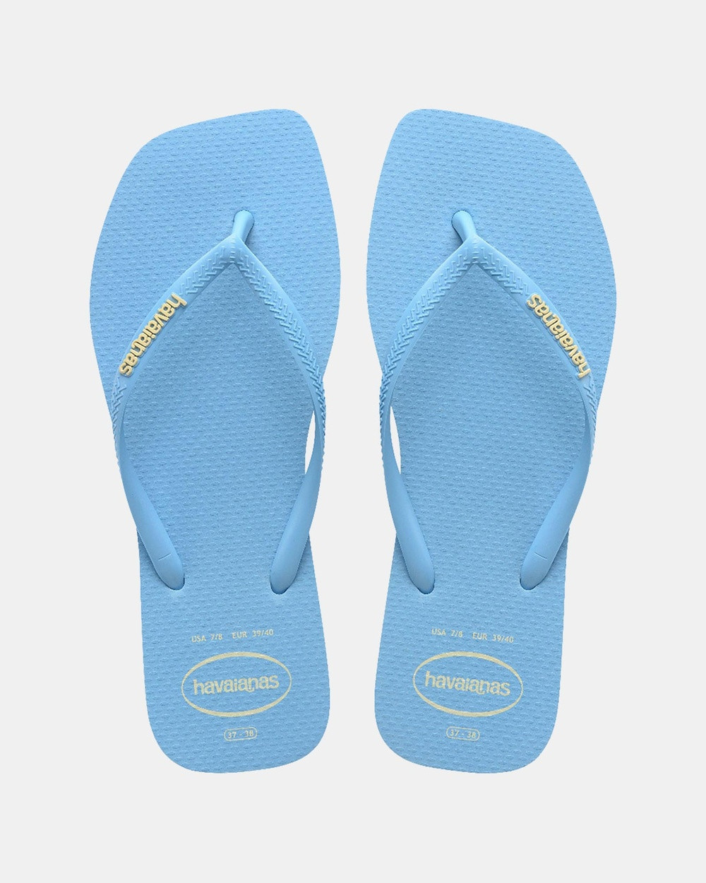 Havaianas - Slim Square Logo Pop Up   Women's - All thongs (Lavender) Slim Square Logo Pop Up - Women's | THE ICONIC (AU & NZ)