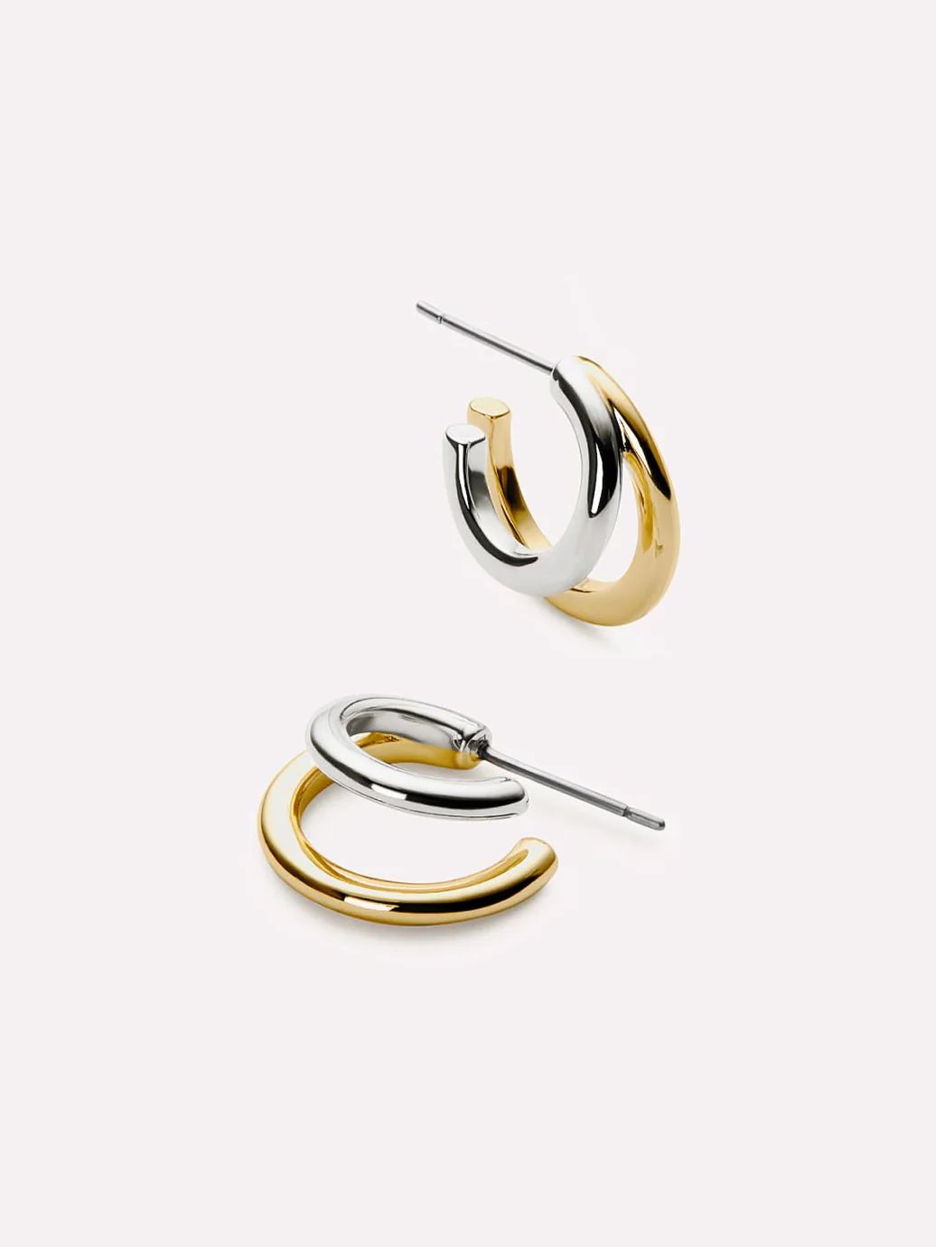 Double Hoop Earrings - Scarlett Two Tone | Ana Luisa